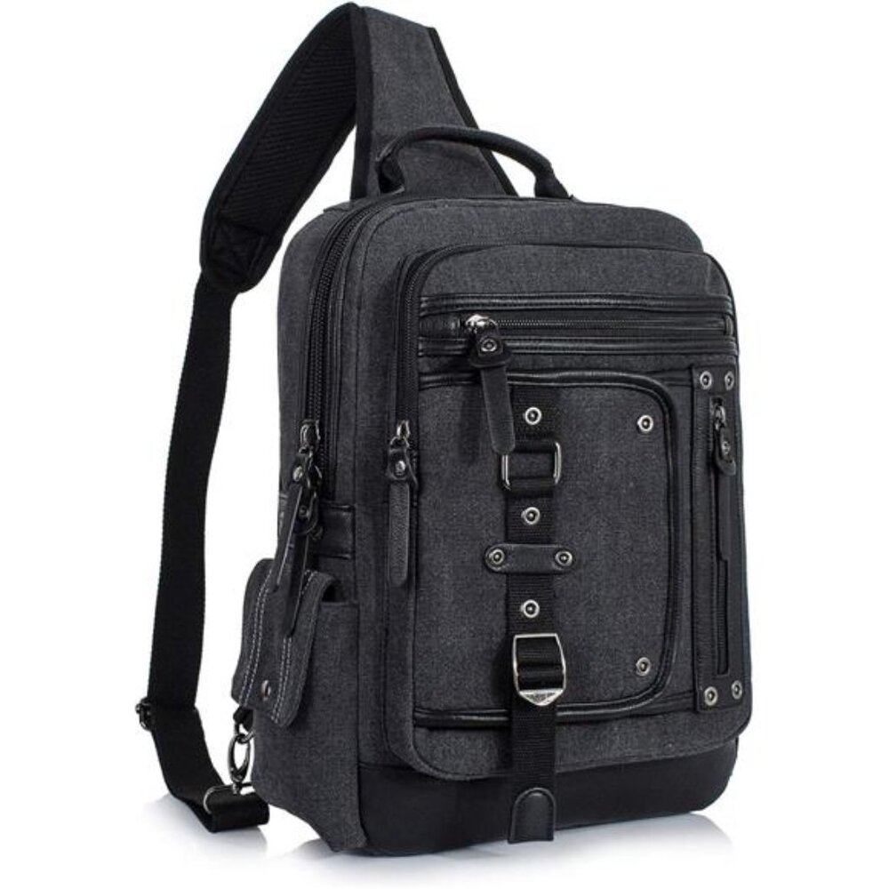 NEW Black Messenger Sling Bag for Men